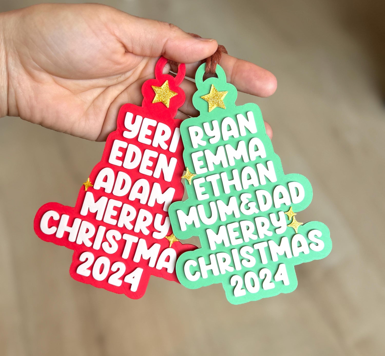 Personalised Family Christmas Ornament