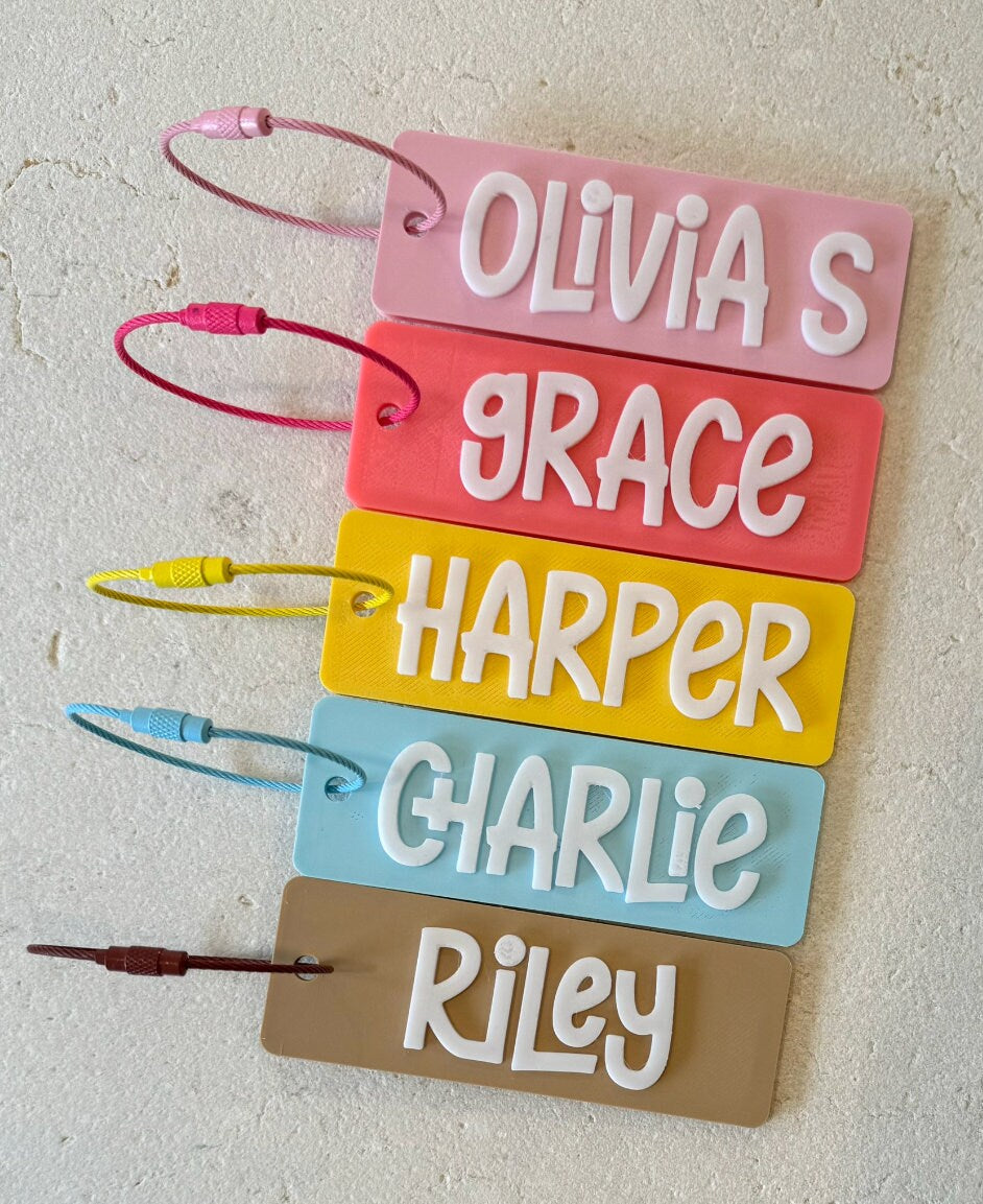 Personalised Kids Bag Tag – Custom Name Keyring for Daycare – photo 3