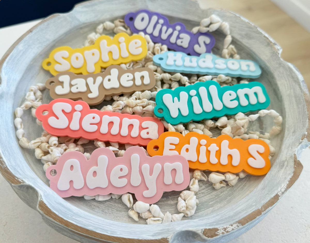 Personalised Name Bag Tag for Kids – School & Daycare Keyring – photo 4