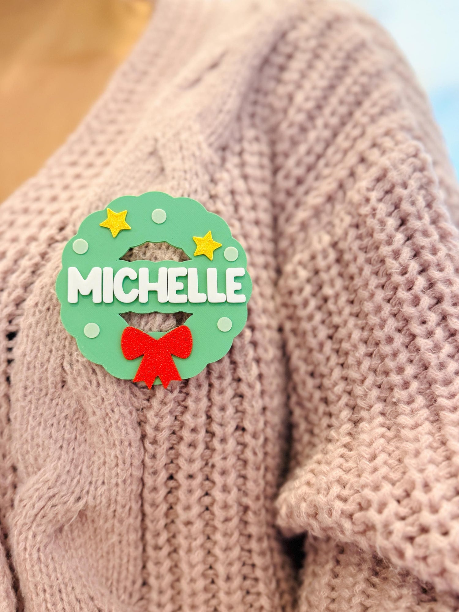 Christmas Gift Personalised Name Badge