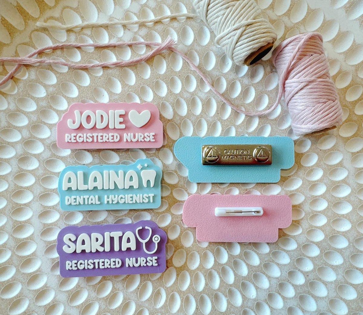 Personalised Work Name Badge – Custom Colour, Magnetic or Pin – photo 5
