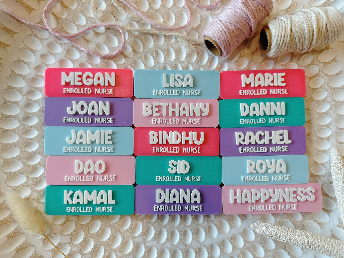 Personalised Name Badge with Symbol – 21 Colours – photo 5