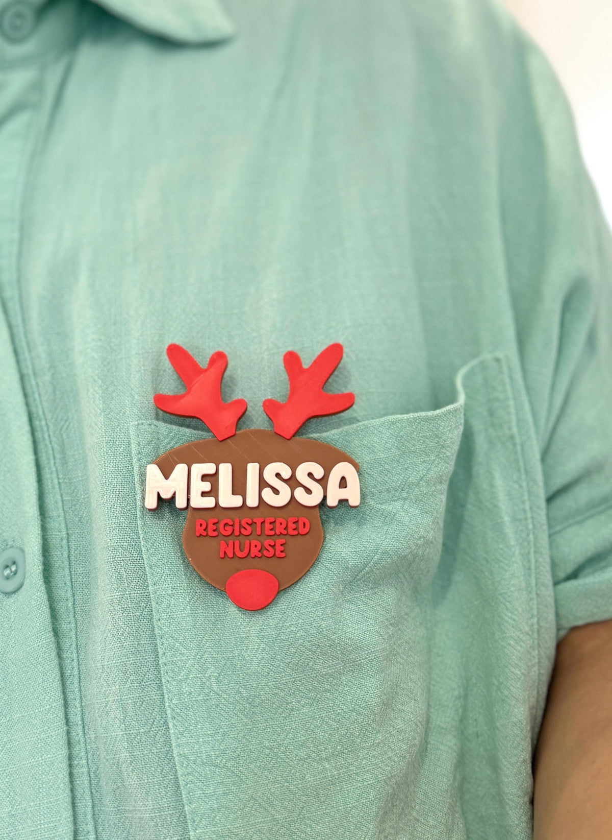 Christmas Name Badge – Personalised Gift for Nurses & Teachers – photo 2