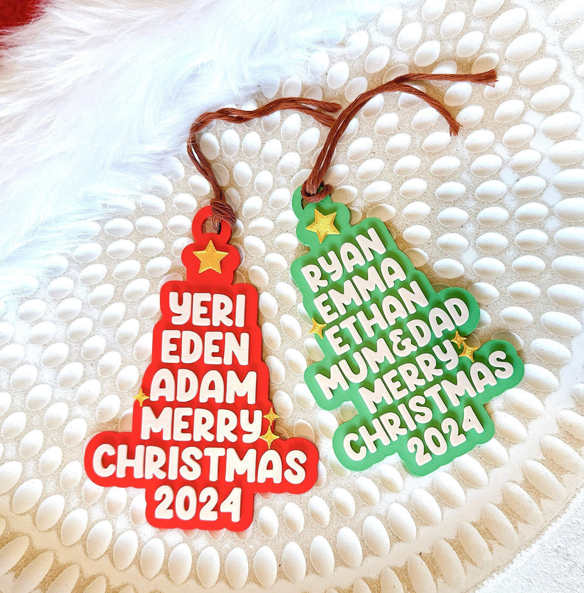 Personalised Family Christmas Ornament – 3D Name Bauble – photo 2