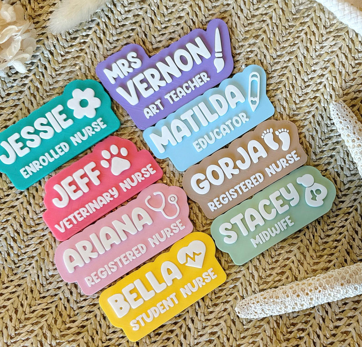 Personalised Nurse Name Badge – Registered Nurse & Midwife Gift