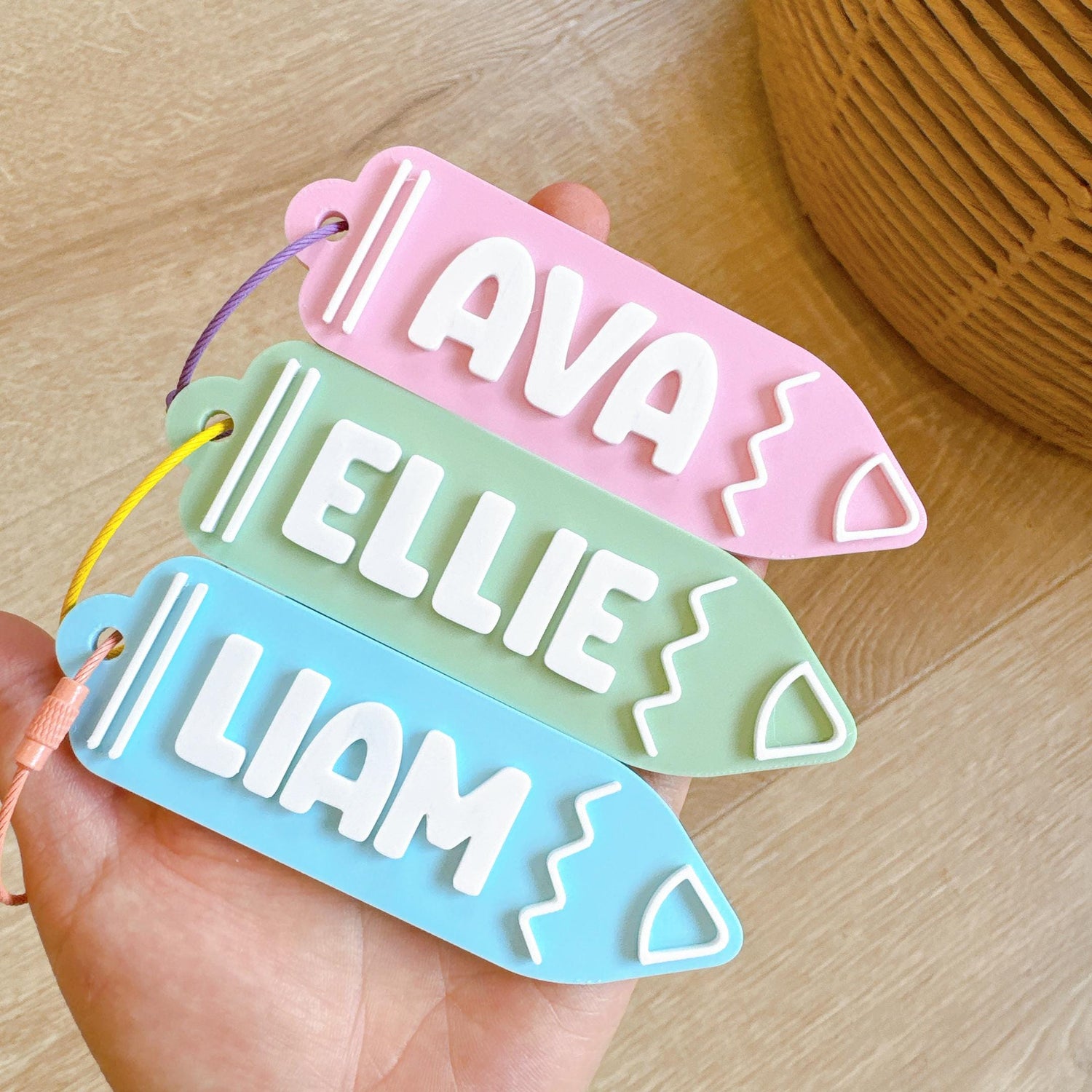 Personalized Pencil Name Keychain