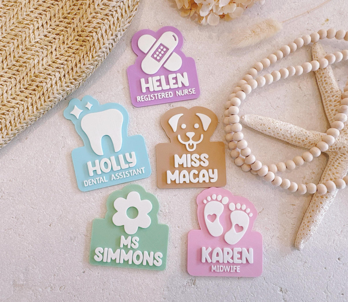 Personalised Name Badge – Magnetic, Pin or Badge Reel Mounting