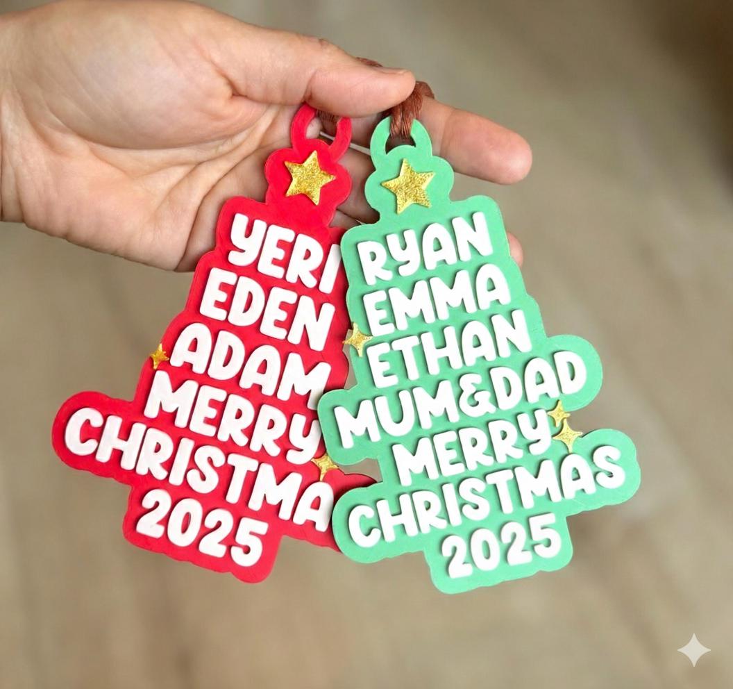 Personalized Family Christmas Ornament 2025