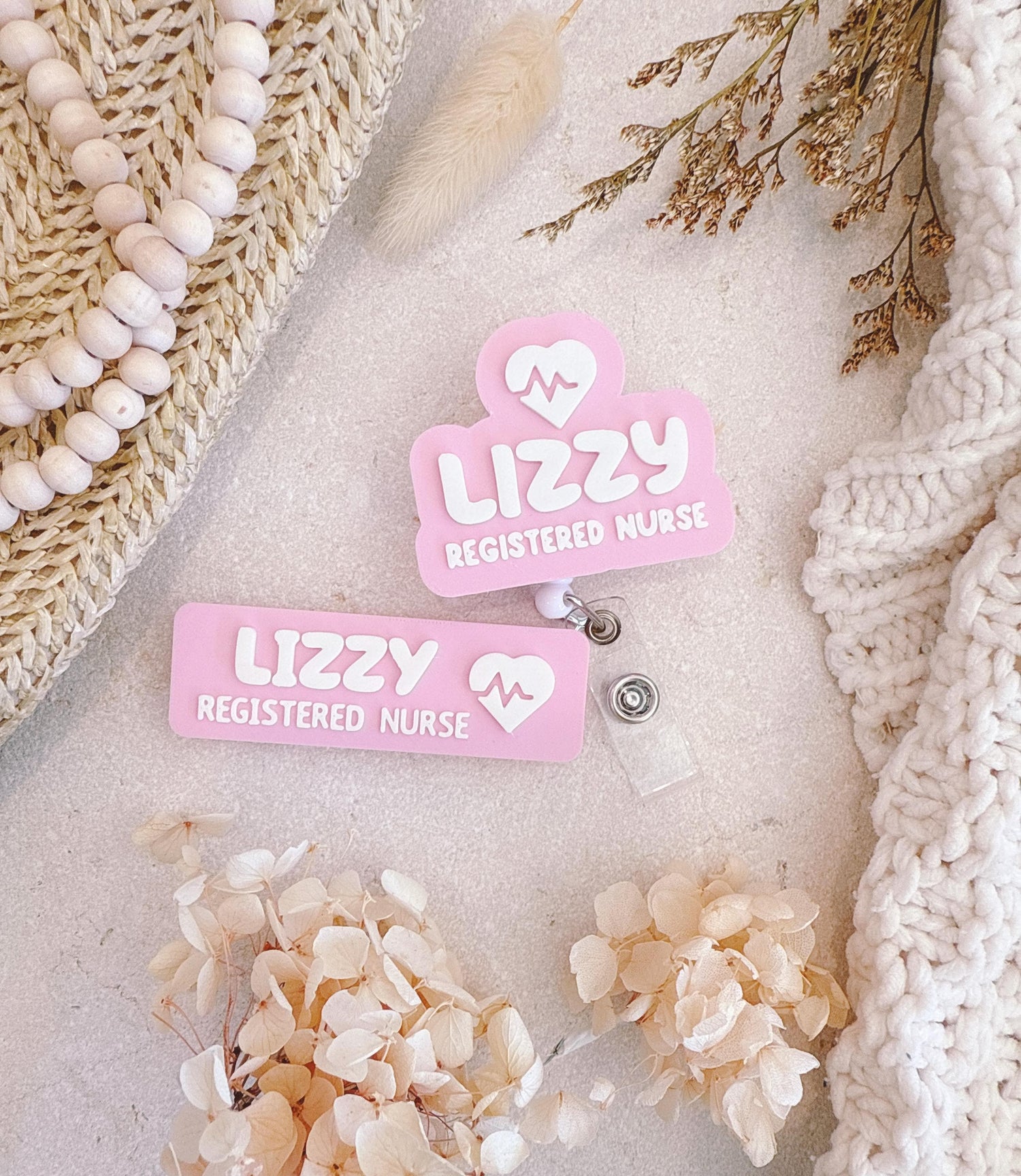 Personalized Name Badge Reel and badge Set