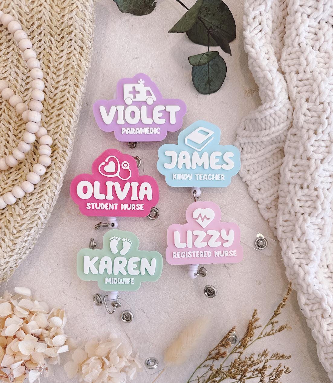 Personalised Name Badge Reel