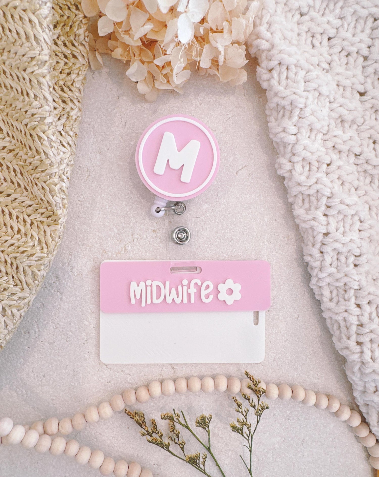 Personalized Name Badge Reel ID holder and Buddy Set