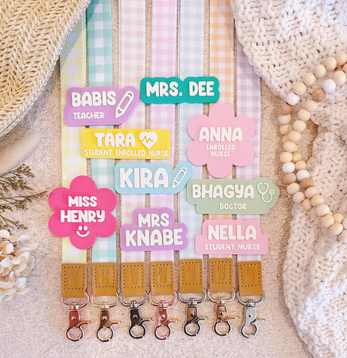Personalised Teacher Lanyard – Fabric Lanyard with Custom Name Badge – photo 5