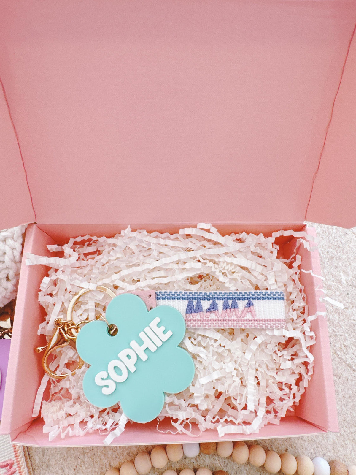 Personalised Mama Key Wristlet – Mother's Day Gift, Gift Box Option – photo 3