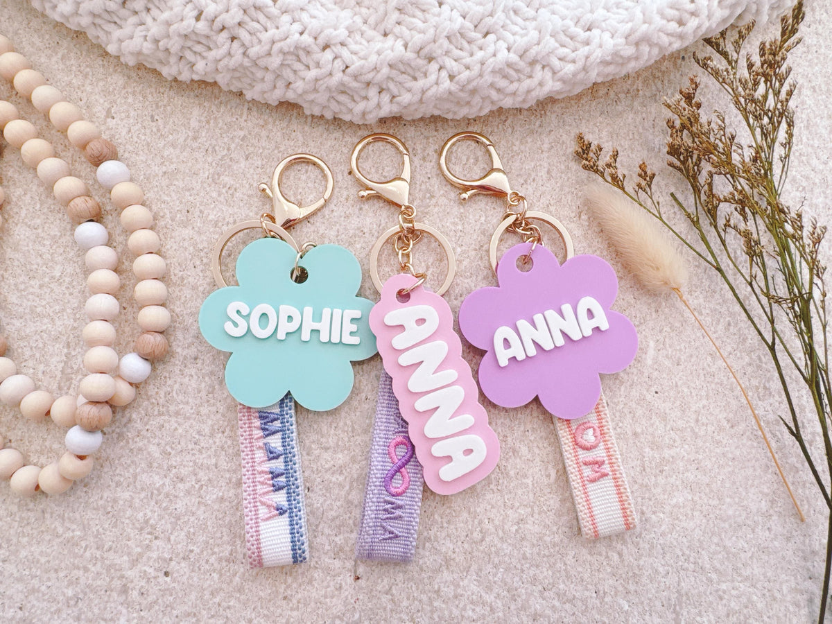 Personalised Mama Key Wristlet – Mother's Day Gift, Gift Box Option