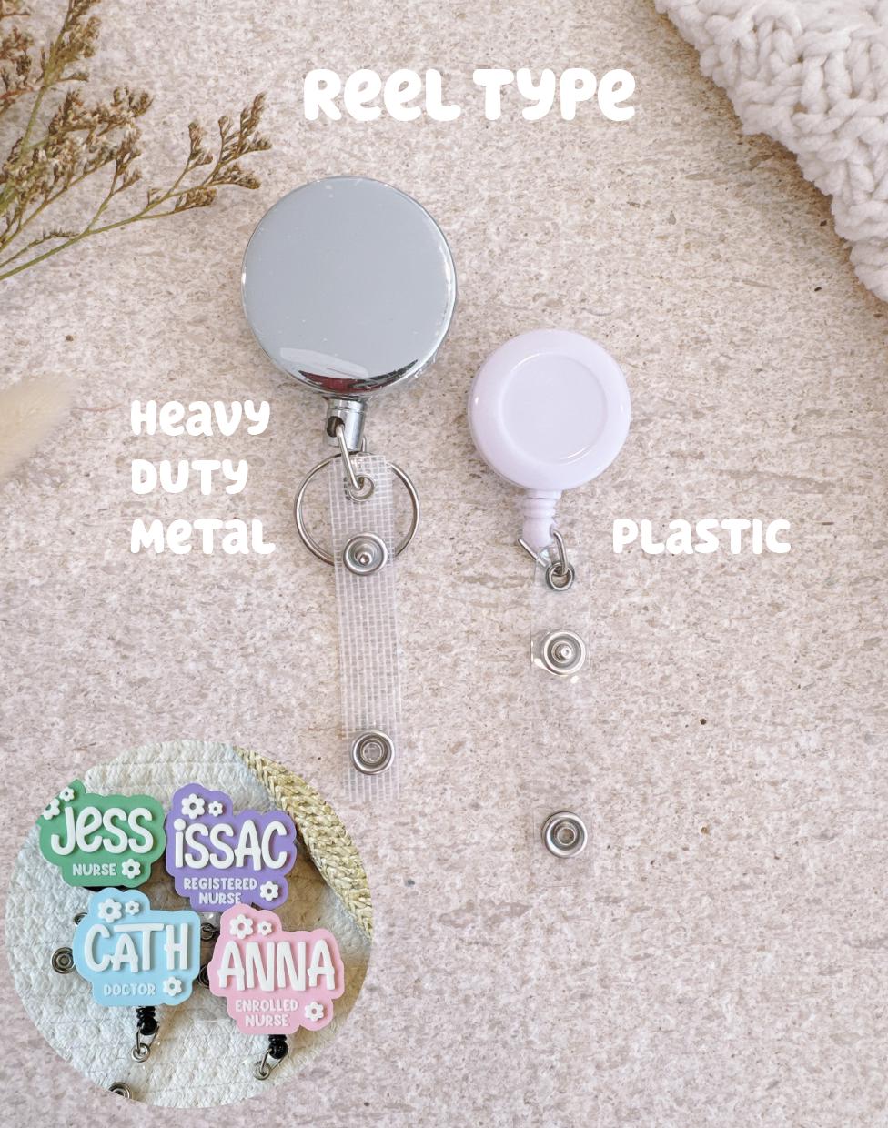 Personalised Name Badge Reel – Nurse ID Holder, Plastic or Metal – photo 4