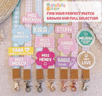 Personalised Fabric Lanyard with Name Badge – Pink & Strawberry Prints – photo 6